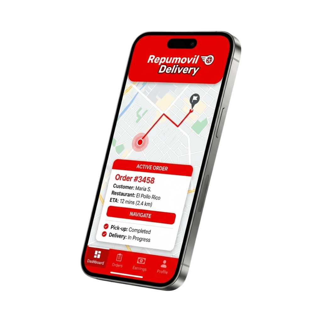 Repumovil Delivery App Mockup