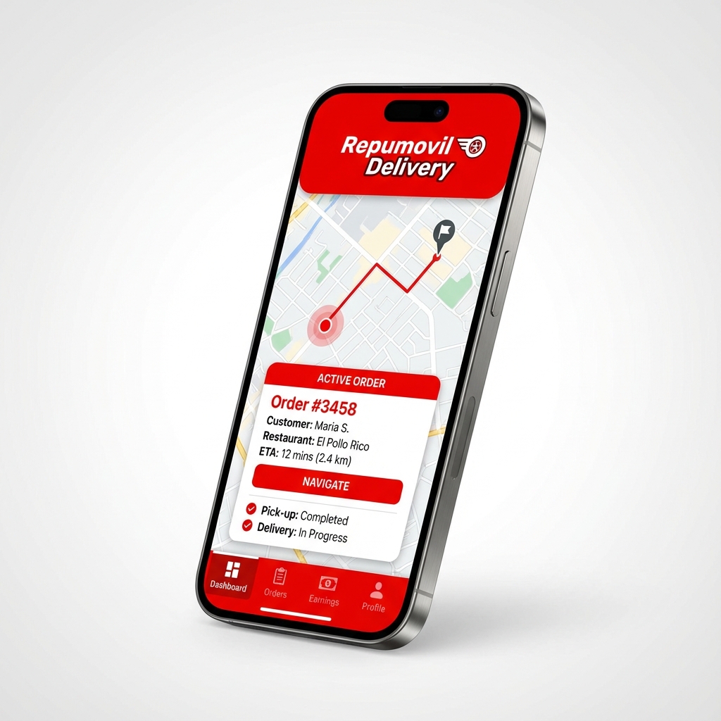 Repumovil Delivery App Mockup