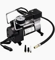 COMPRESOR DE AIRE 12V, 140 PSI, CILINDRO 1X30MM 10 AMP PLATEADO 16075140MM