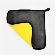 PAÑO DE TOALLA AMARILLO Y GRIS 800GSM 40CM * 40CM