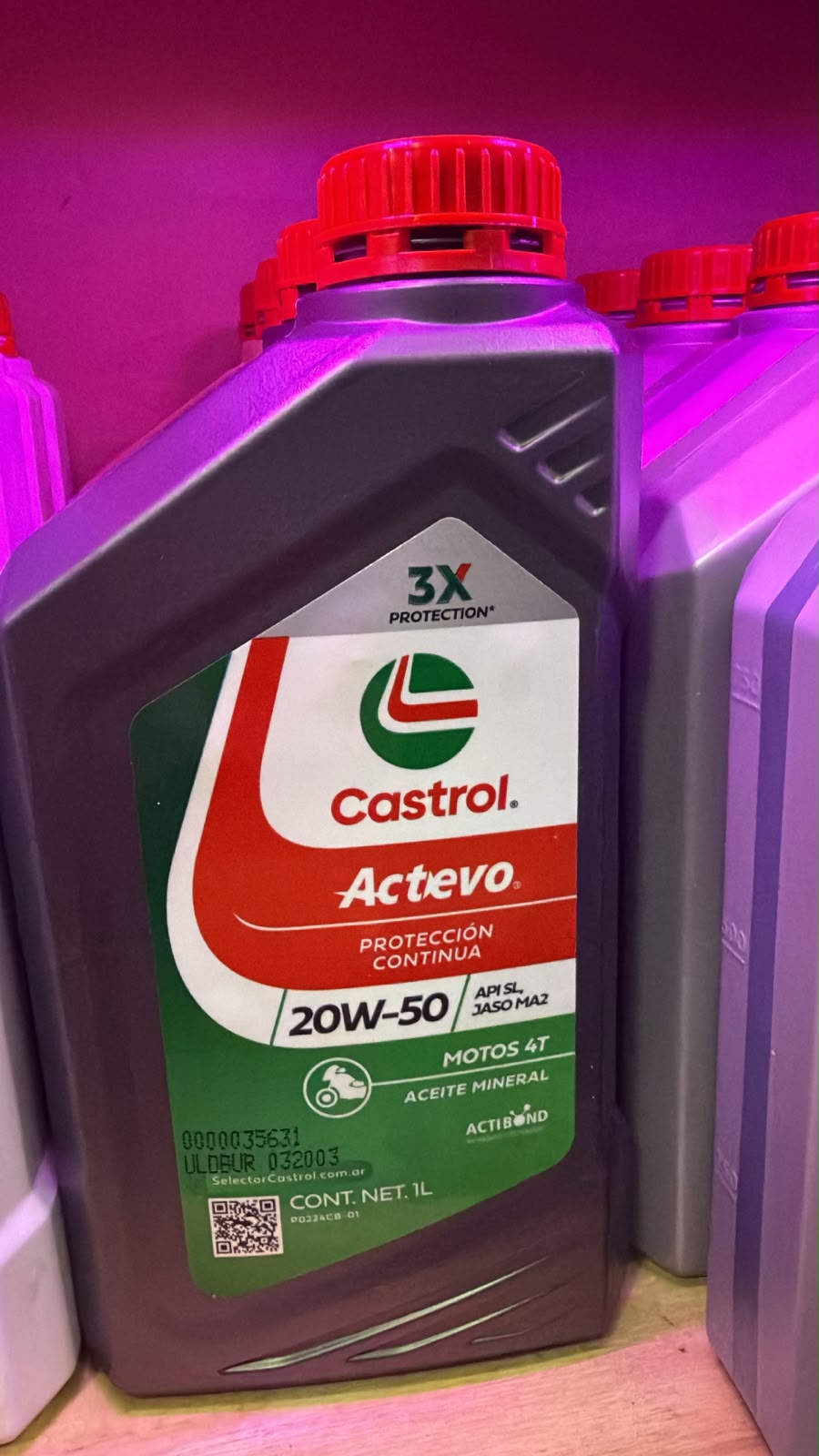Aceite Castrol 20W-50 Mineral Motocicleta 4T