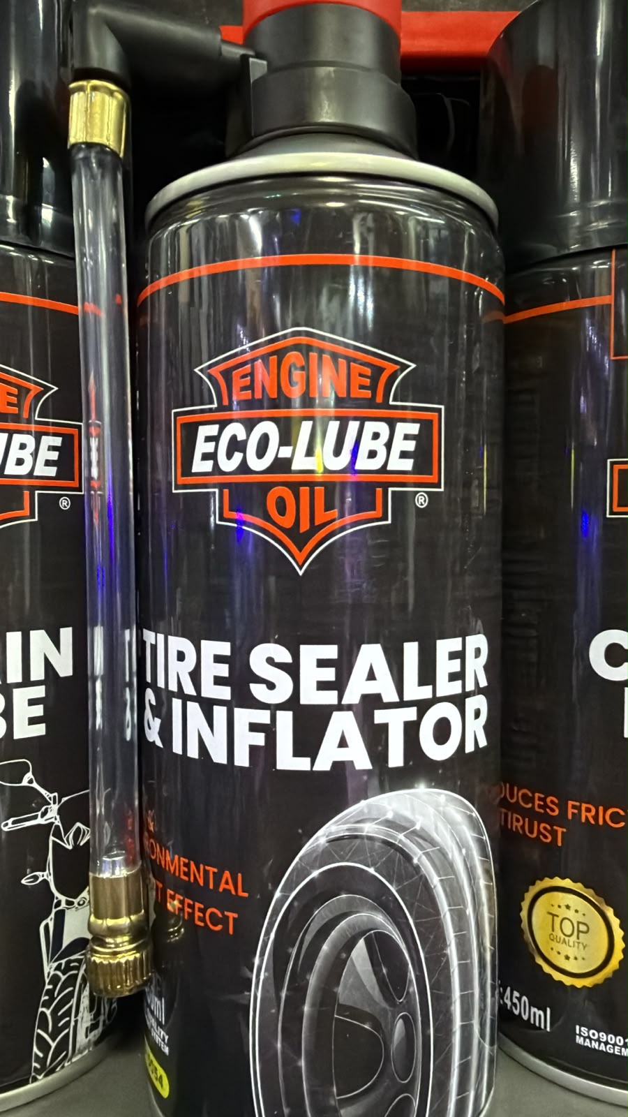 Ecolube inflador y sellador de pinchaduras